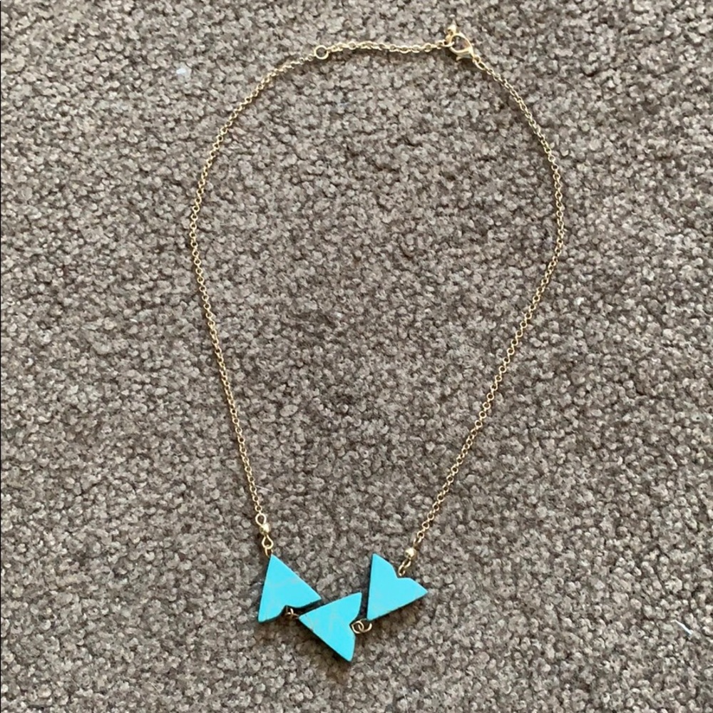 Turquoise triangle necklace